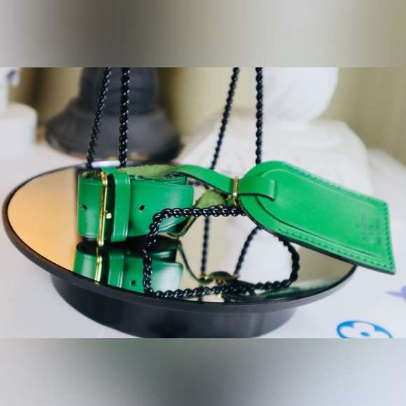 Authentic Rare Borneo Green Epi Louis Vuitton Epi Luggage Tag with Poign… - Picture 2 of 4